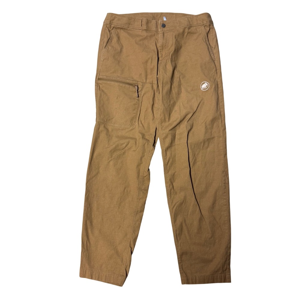 Mammut Mens Brown Ripstop Hiking Pants Size 34 Long Technical Outdoor Trousers